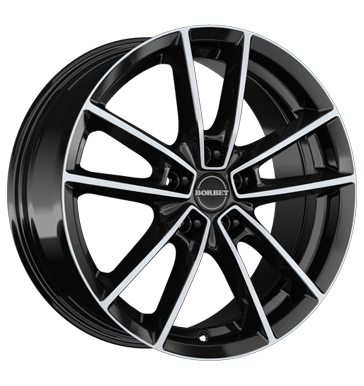 Borbet W 8,0x19 ET37 black polished glossy Alufelge