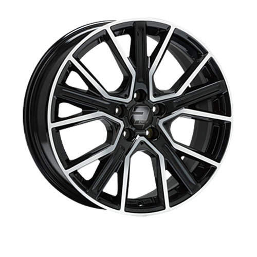 4 x 4x 2DRV by Wheelworld  WH34 8,5x19 ET45 schwarz hochglanzpoliert Alufelge