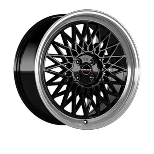 Borbet B 7,0x17 ET25 black rim polished Alufelge