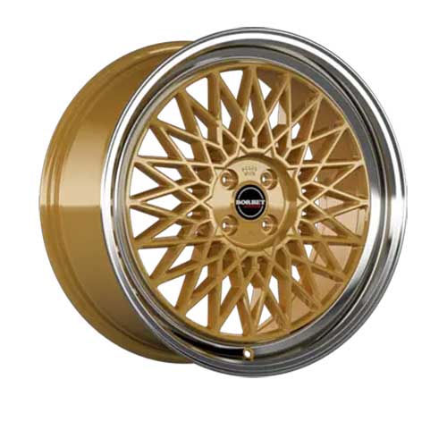 Borbet B 7,0x17 ET38 gold rim polished Alufelge