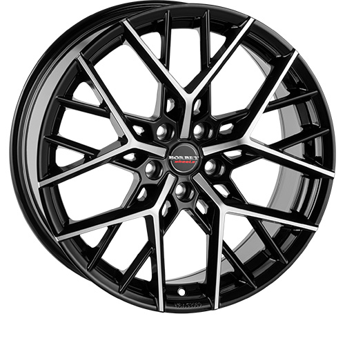 4 x 4x Borbet BY 8,5x19 ET45 black polished glossy Alufelge