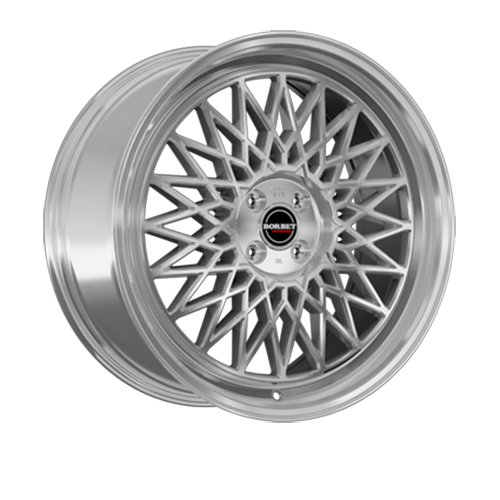 Borbet B 7,0x17 ET38 silver rim polished Alufelge