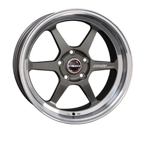Borbet DB8GT 8,5x18 ET30 graphite rim polsihed Alufelge