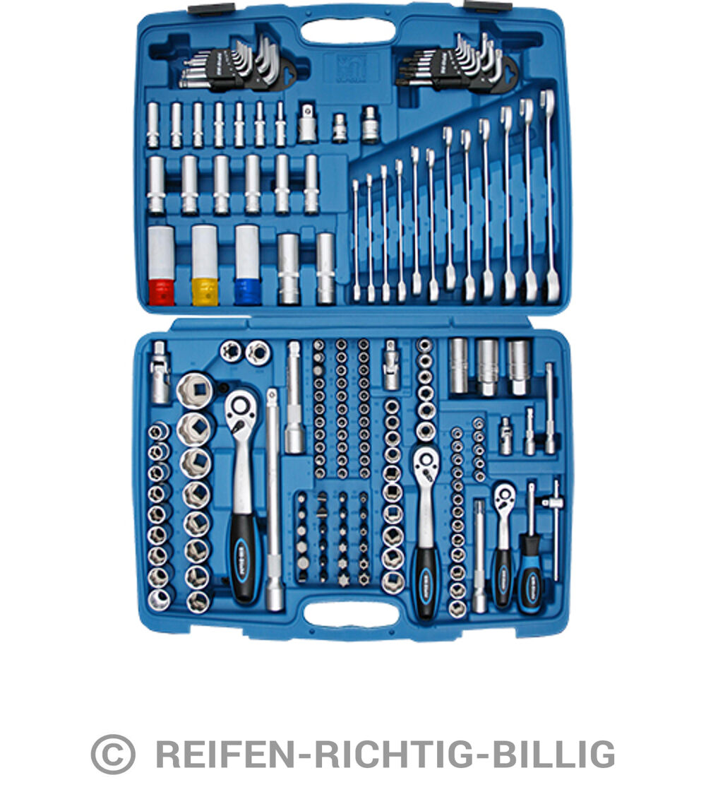 Steckschlüssel Satz 92-tg Knarrenkasten 1//4 3//8 Zoll Ratschenkasten Werkzeug Set