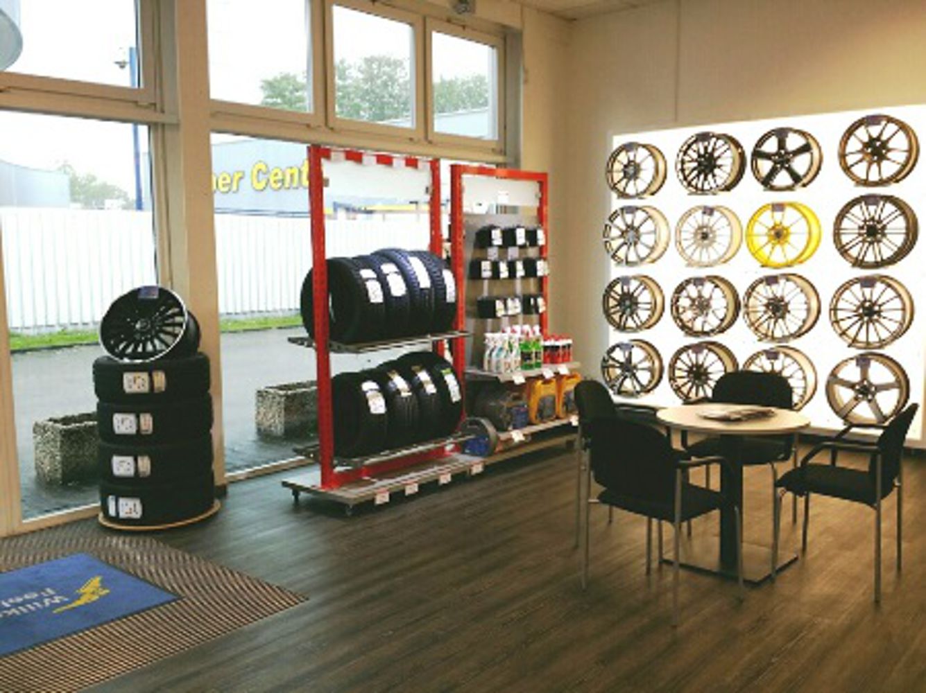 Tyres and rims showroom